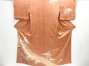 霞に枝垂れ梅模様刺繍訪問着・長襦袢セット